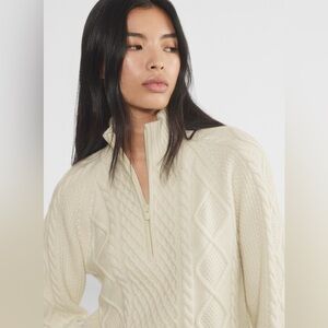 Aritzia Sunday Best Boreal 1/4 Zip Sweater